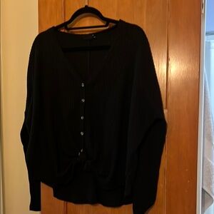Black Button-Up Cardigan